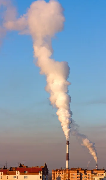 stock image Smoke in blue sky