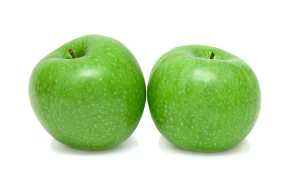 İki yeşil elma — Stok fotoğraf