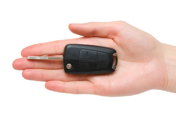 Dobre a chave do carro na mão — Fotografia de Stock