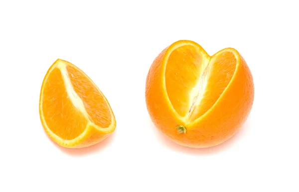 Portakal ve bir bölüm — Stok fotoğraf