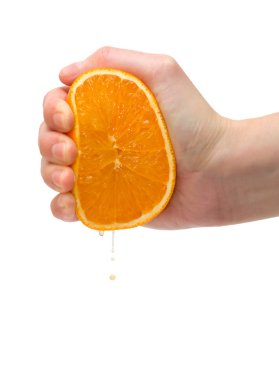 Squeezing orange clipart