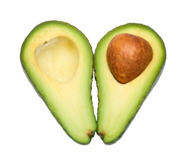 Cut avocado clipart