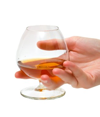 Glass of cognac clipart