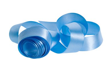 Satin blue ribbon clipart