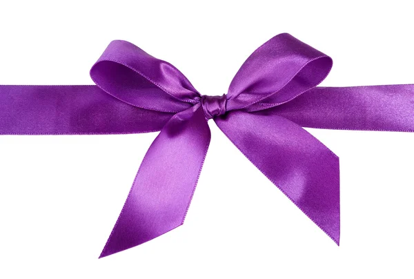 紫色のサテンの弓 — ストック写真