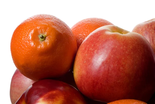 Jablka a mandarinky — Stock fotografie