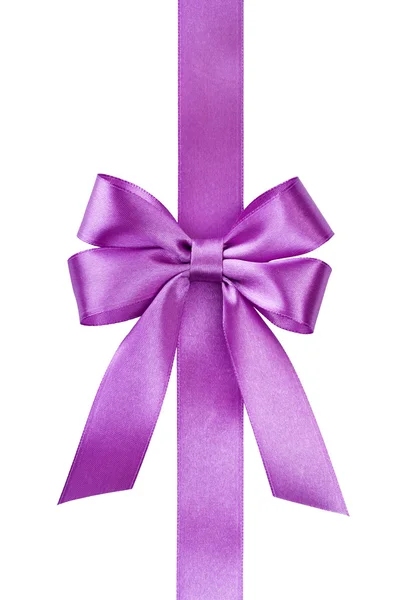 Arco de cetim violeta — Fotografia de Stock