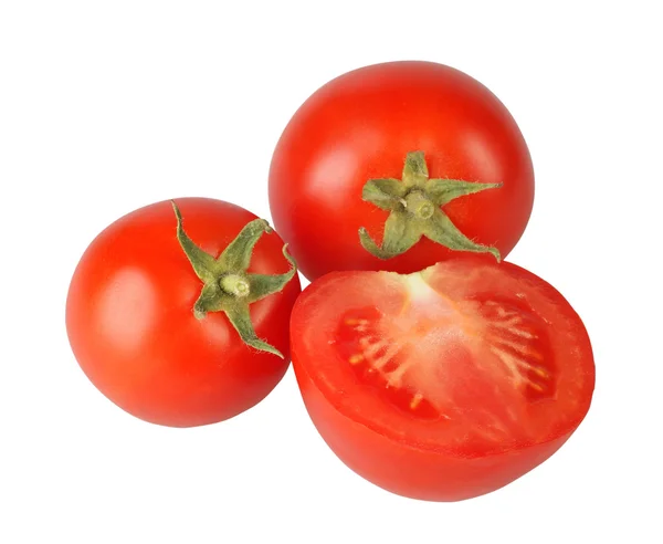 白色背景的红色西红柿 — 图库照片