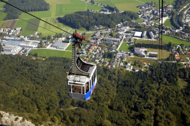 Cable car to Untersberg mount clipart