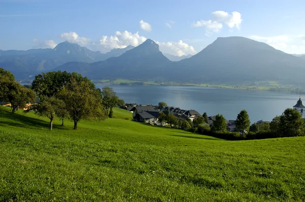 Erster Wolfgangsee in Österreich — Stockfoto
