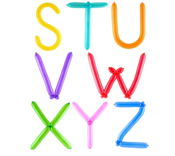 Full balloon alphabet — Stock Photo, Image