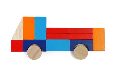 Baby blocks figure - truck clipart