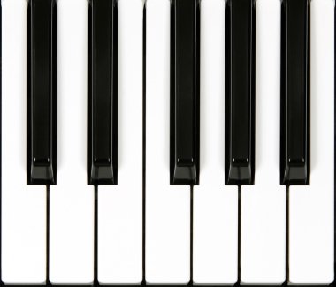 Piano keyboard section clipart