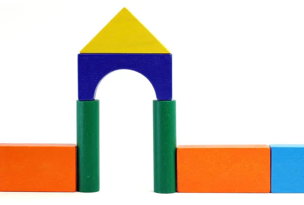 Baby blocks figure - Gate — Stock Photo, Image