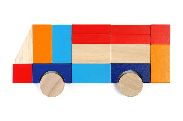 Baby blocks figure - Bus — Stock Photo, Image