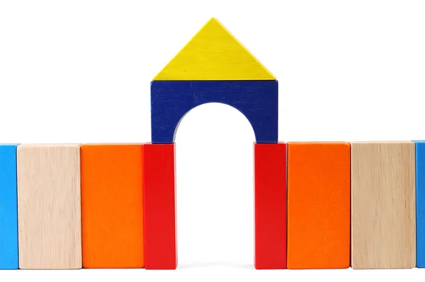 Baby blocks figure - Gate — Stock Photo, Image