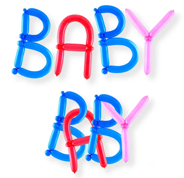 Balloon word baby — Stock Photo, Image