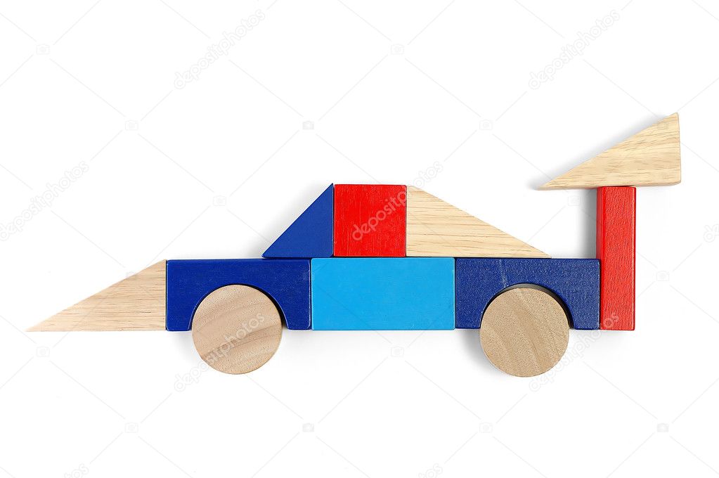 Baby blocks figure - race car