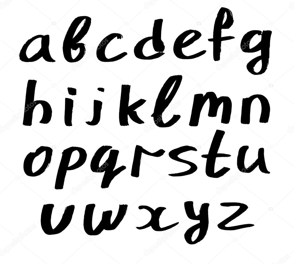 Handwritten alphabet - small