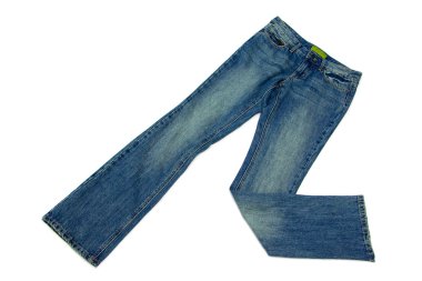 Blue jeans isolated on white clipart