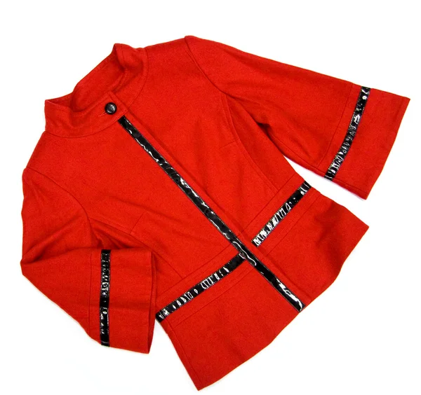 Jaqueta vermelha das senhoras — Fotografia de Stock