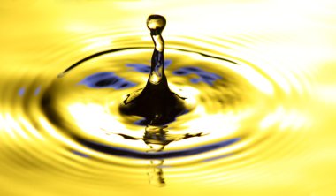 Golden water drop clipart