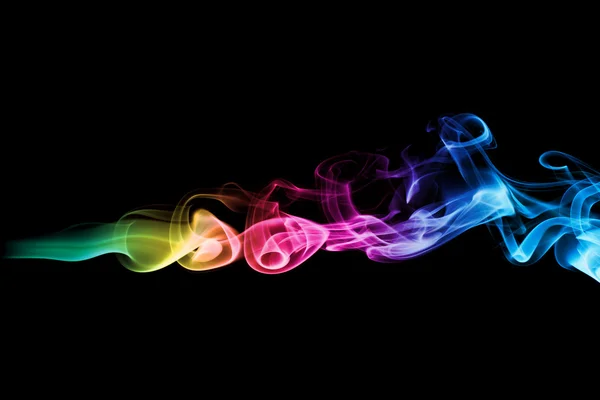 Siyah üzerine renkli duman