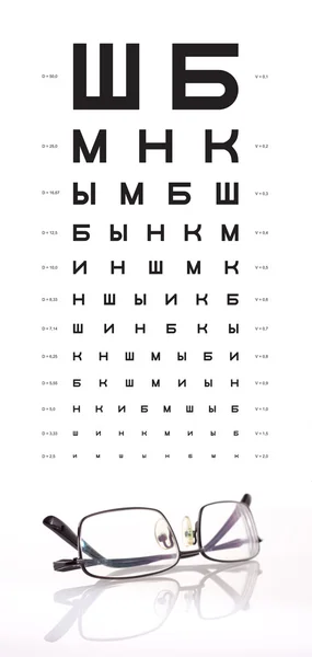 Gráfico e óculos — Fotografia de Stock