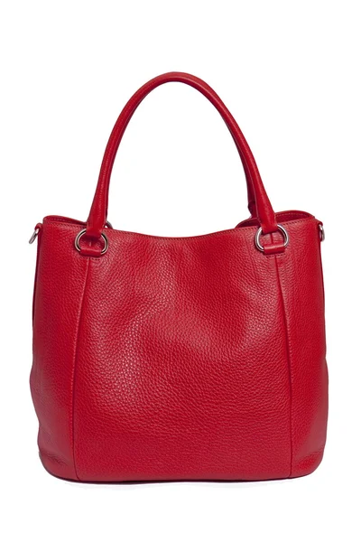 Piros táska nő — Stock Fotó