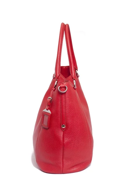 女性の赤い革製バッグ — ストック写真
