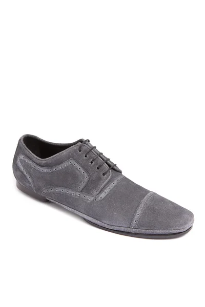 Gray suede men shoe — Stock Photo, Image