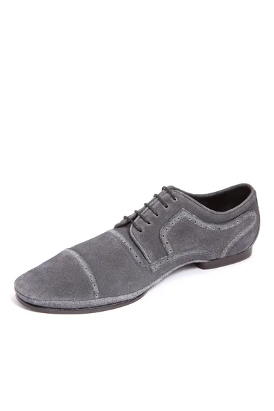 Gray suede men shoe — Stock Photo, Image