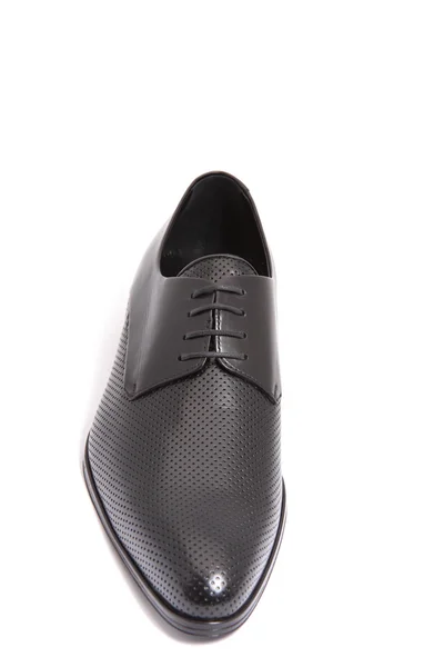 Black leather men shoe — Stock Photo, Image