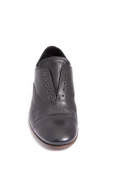 Czarne skórzane buty mężczyzn — Zdjęcie stockowe