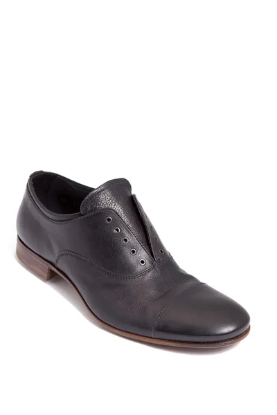 Black leather men shoe — Stock Photo, Image