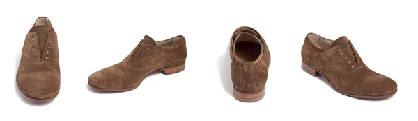Hnědé semišové boty muži — Stock fotografie