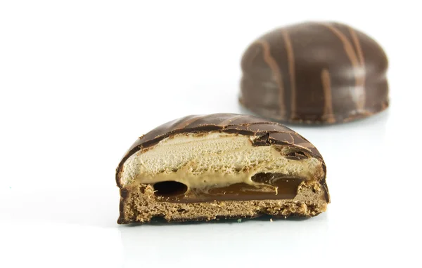 Cookie met zephyr bekleed chocolade fros — Stockfoto