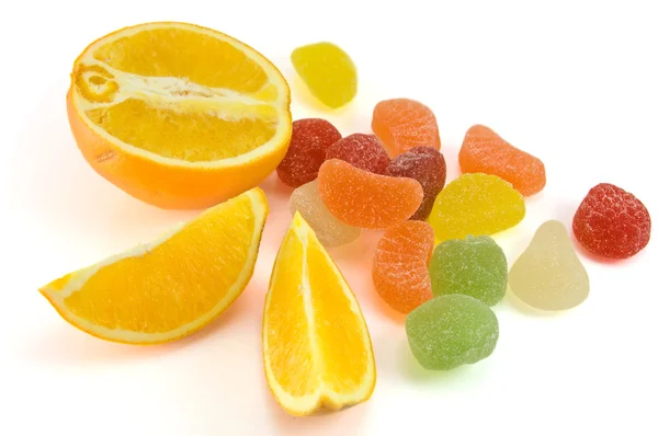 Meyve şekeri ve turuncu — Stok fotoğraf