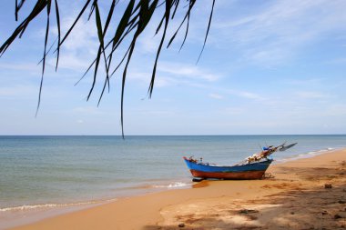 Boat on the beach clipart