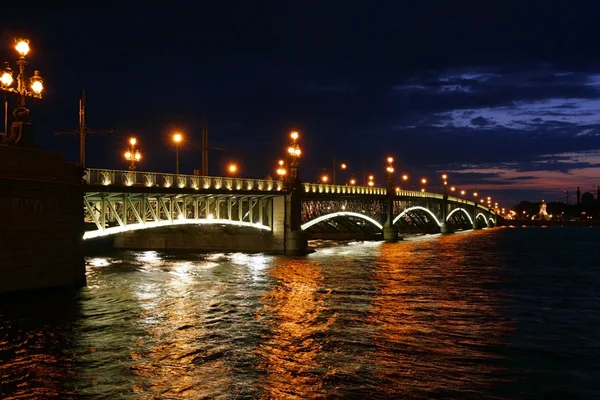 夜晚的桥 图库照片