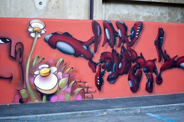 Urban graffiti art clipart