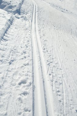 Cross-country ski tracks clipart