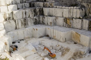 Quarry of white marble clipart