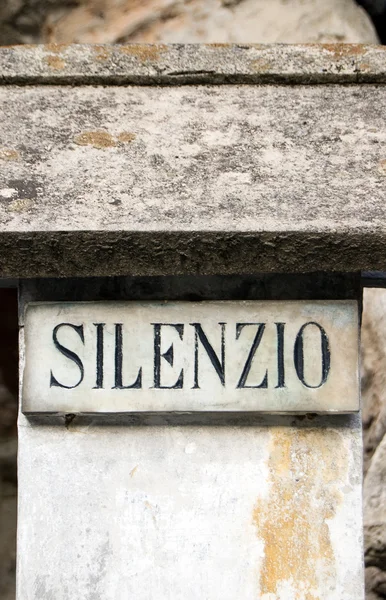 Silence inscription — Stok fotoğraf