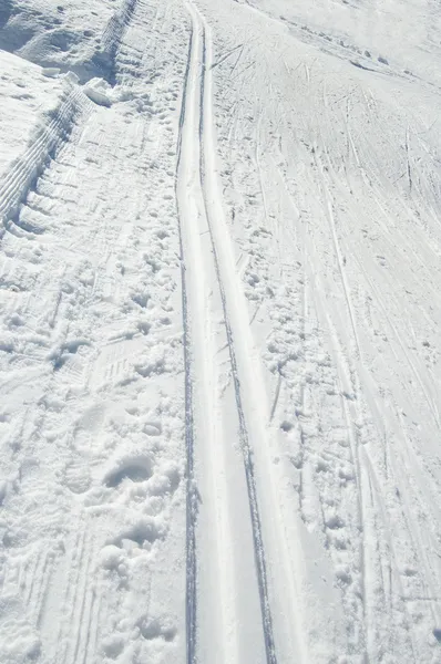 越野滑雪道 — 图库照片