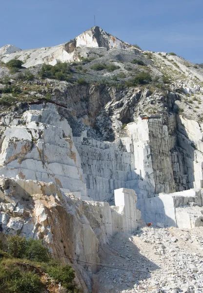 stock image Open quarry of white marble