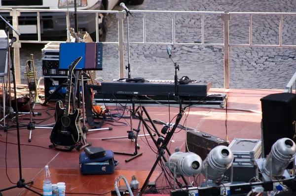 stock image Setup of a concert stage