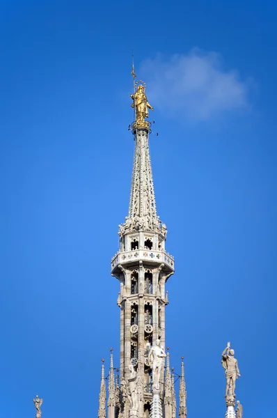 A katedrális Milánó, Madonnina duó Jogdíjmentes Stock Fotók