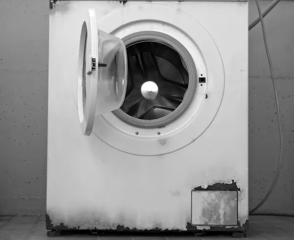 Zeit, die Waschmaschine zu wechseln Stockfoto