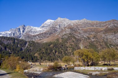 Alpe Devero alpine landscape clipart